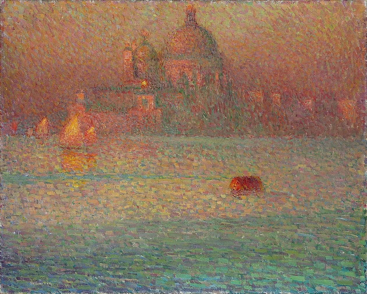 Henri Le Sidaner - Fuochi d'artificio, Mattina d'inverno a Venezia